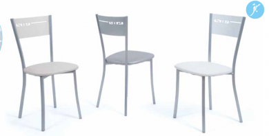 Silla de cocina con estructura metálica. Jua Reig