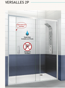 MAMPARA FRONTAL 1 FIJO Y 1 CORREDERA VERSALLES SUPERBAN  IBERMAMPARA