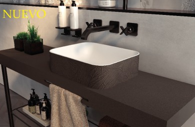 LAVABO SOBRE ENCIMERA MODELO HIDRA SQUARE GRAFITO  NUDESPOL NUEVO