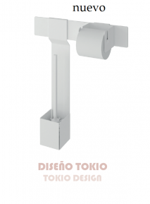 .BELTRAN CONJUNTO BARRA ESCOBILLERO  Y PORTARROLLO PARA COLGAR DISEÑO TOKIO NUEVO 11616