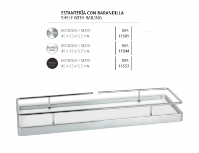 BELTRAN ESTANTERÍA CON BARANDILLA  DISEÑO TURÍN 11509 NOVEDAD