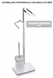 .ESCOBILLERO PORTARROLLOS CON TOALLERO  MODELO LONDRES  BELTRAN 21112 ENVÍO GRATIS A LA PENISULA