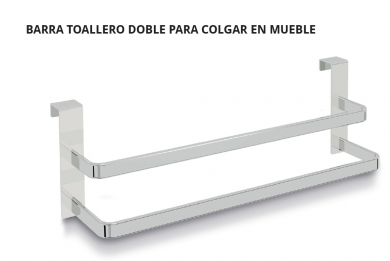 BARRA TOALLERO DOBLE PARA COLGAR EN MUEBLE 2260 BELTRAN