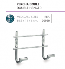.PERCHA DOBLE ACERO INOX MOD. 8 - BELTRAN
