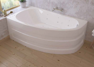 Bañera angular exenta Tripoli, Sanycces. 