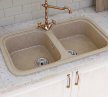 FREGADERO SINTÉTICO 2 CUBETAS ALBA SERIE ROMÁNTICA 810x480 URDAPLAST