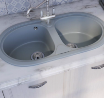 FREGADERO SINTÉTICO 2 CUBETAS CORINTO URDAPLAST 