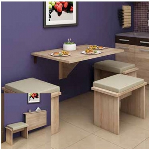 Mesa cocina extensible con tapa laminada 100x60. Envío gratis