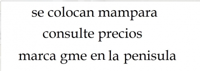 MAMPARA PLEGABLE GLASS CON CIERRE IMAN A PARED GME