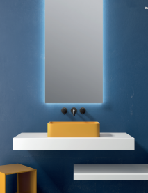 LAVABO SOLID SURFACE SOBRE ENCIMERA QUBE  BOLD