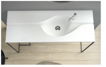 ENCIMERA DE BAÑO SOLID SURAFACE OVAL PLUS. 