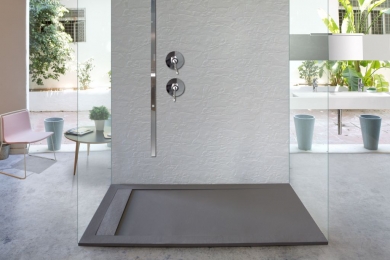 diseño exclusivo para baño

materiales naturales de alta calidad

estética y resistencia premium

innovación en platos de ducha

baños modernos y sofisticados