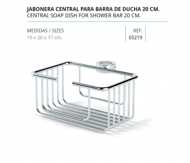 BELTRAN JABONERA CENTRAL PARA BARRA DE DUCHA 20 CM.