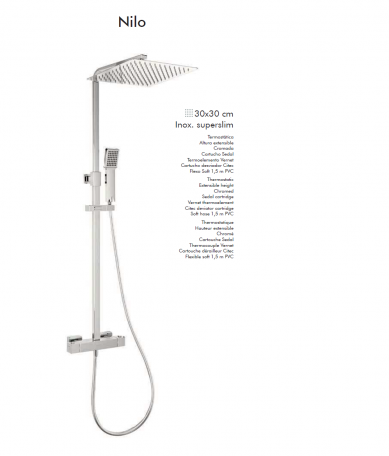 BARRA DE DUCHA MODELO NILO TERMOSTATICA SANYCCES
