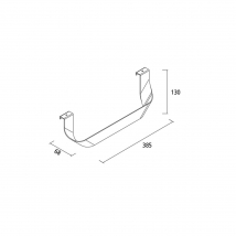 TOALLERO DOBLE JAZZ FONDO 45  Y 50 ANODIZADO BRILLO 385 X 125 X 68 mm  SALGAR NOVEDAD 