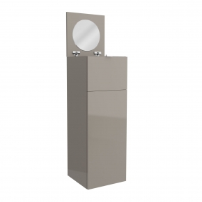 Módulo tocador ALLIANCE TAUPE BRILLO con puerta, cajón y espejo abatible 352 x 1000 x 360 mm