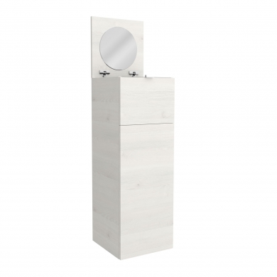 Módulo tocador ALLIANCE SBIANCATO con puerta, cajón y espejo abatible 352 x 1000 x 360 mm