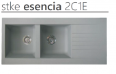 FREGADERO SINTÉTICO MODELO ESENCIA  STKE 2C1E SINTETIKA 