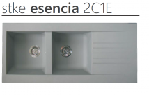 FREGADERO SINT&Eacute;TICO MODELO ESENCIA  STKE 2C1E SINTETIKA 