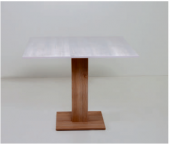 MESA DE COCINA FIJA CUADRADA PIE MADERA. MOD 25