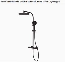 COLUMNA TERMOSTATICA  DE DUCHA MODELO DRY NEGRO NUEVO GRB
