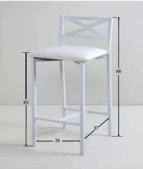 Taburete de cocina alto. Cruz, Parreño
