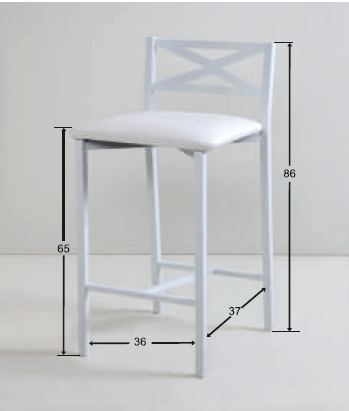 Taburete de cocina alto. Cruz, Parreño