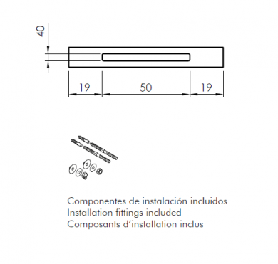SANYCCES LAVABO SUSPENDIDO DE UN SENO SOLID SURFACE CARDIFF MURO