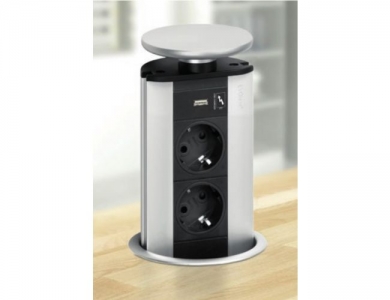 ENCHUFE DE COCINA CUCINE OGGI ESCAMOTEABLE CON USB NUEVO