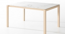 MESA EXTENSIBLE FENICIA ENCIMERA PORCELÁNICO PATAS MADERA