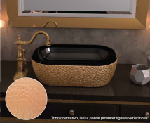 LAVABO DE CERÁMICA SOBRE ENCIMERA NALON ORO - DECORATIVO ARTyBATH.