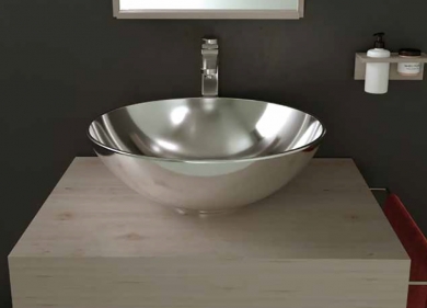 LAVABO DE CERÁMICA SOBRE ENCIMERA BOL PLATA - DECORATIVO ARTANDBATH
