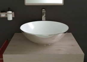  LAVABO DE CERÁMICA SOBRE ENCIMERA BOL BICOLOR - DECORATIVO ARTANDBATH NOVEDAD