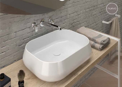 LAVABO DE CERÁMICA SOBRE ENCIMERA ESCA PORCELANA ARTANDBATH NUEVO