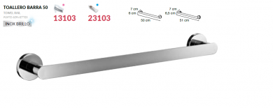 TOALLERO BARRA MODELO BALI DE MEDITERRENEA