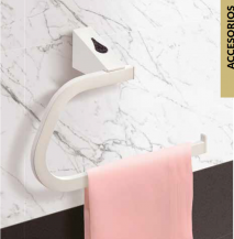 TOALLERO ARO COLOR BLANCO DE MEDITERRANEA EN STOCK.