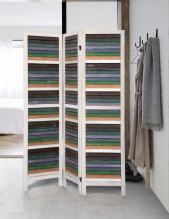 BIOMBO DE MADERA CON TRES MÓDULOS 71640  HISPANOHOGAR NUEVO.