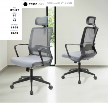 Silla Ergon&oacute;mica de Oficina Executive 75550 Gris - Hispanohogar