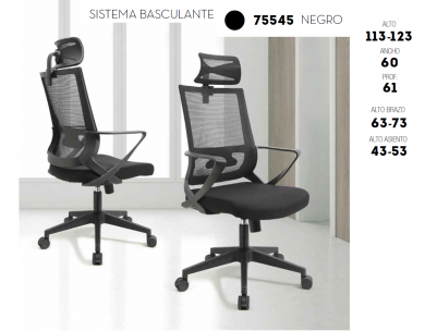 SILLA OFICINA EXECUTIVE  MODELO 75545 HISPANOHOGAR NUEVO