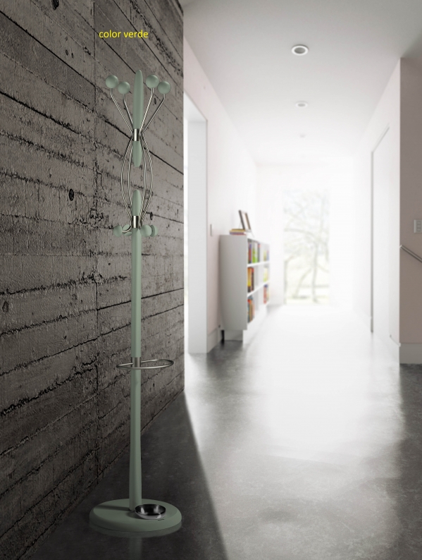 PERCHERO DE PIE MADERA-METAL COLGADORES 425 HERDASA