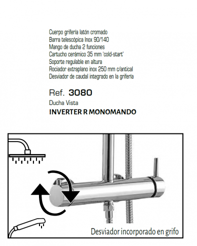 GME DUCHA INVERTER R MONOMANDO 3080