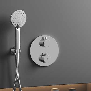 GME CONJUNTO DE  GRIFERÍA EMPOTRABLE DE DUCHA ROUND