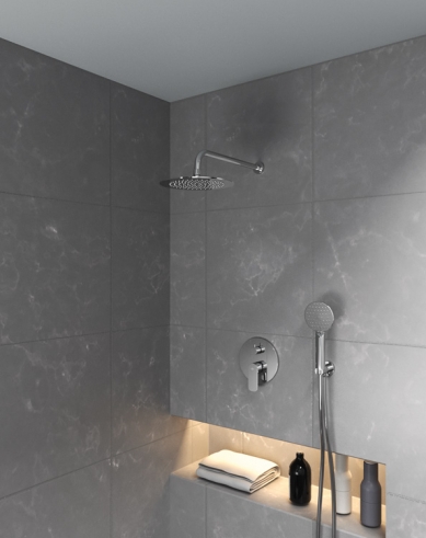 GME CONJUNTO DE  GRIFERÍA EMPOTRABLE DE DUCHA ROUND