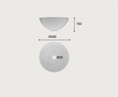  LAVABO DE CERÁMICA SOBRE ENCIMERA BOL BICOLOR - DECORATIVO ARTANDBATH