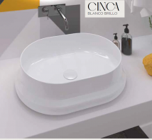  LAVABO DE CERÁMICA SOBRE ENCIMERA CINCA PORCELANA ARTANDBATH.