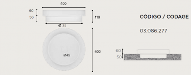  LAVABO DE CERÁMICA SOBRE ENCIMERA  PORCELANA ONTARIO ARTANDBATH.