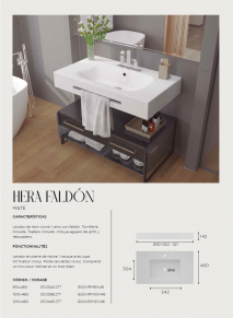 ENCIMERA DE BAÑO GEL-COAT HERA CON FALDON ARTYBATH NUEVO  