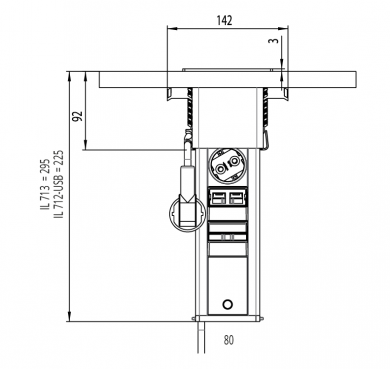 ENCHUFES PORT PUSH  CUCINE OGGI NUEVO IL 713