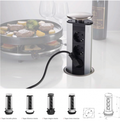 ENCHUFE DE COCINA CUCINE OGGI ESCAMOTEABLE  IL 700 NUEVO