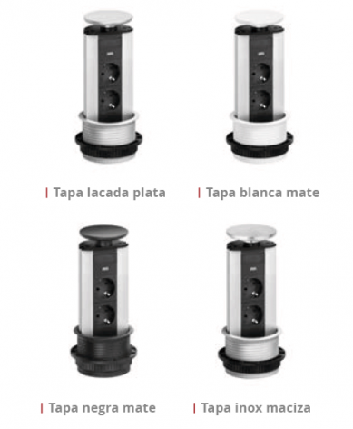 ENCHUFE DE COCINA CUCINE OGGI ESCAMOTEABLE CON USB NUEVO IL 701